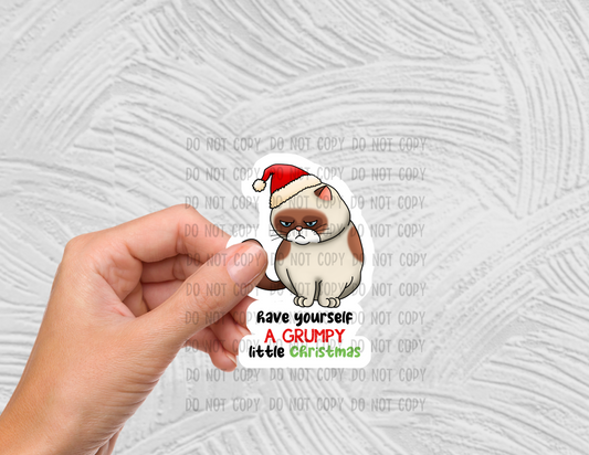 Grumpy Christmas - Vinyl Sticker