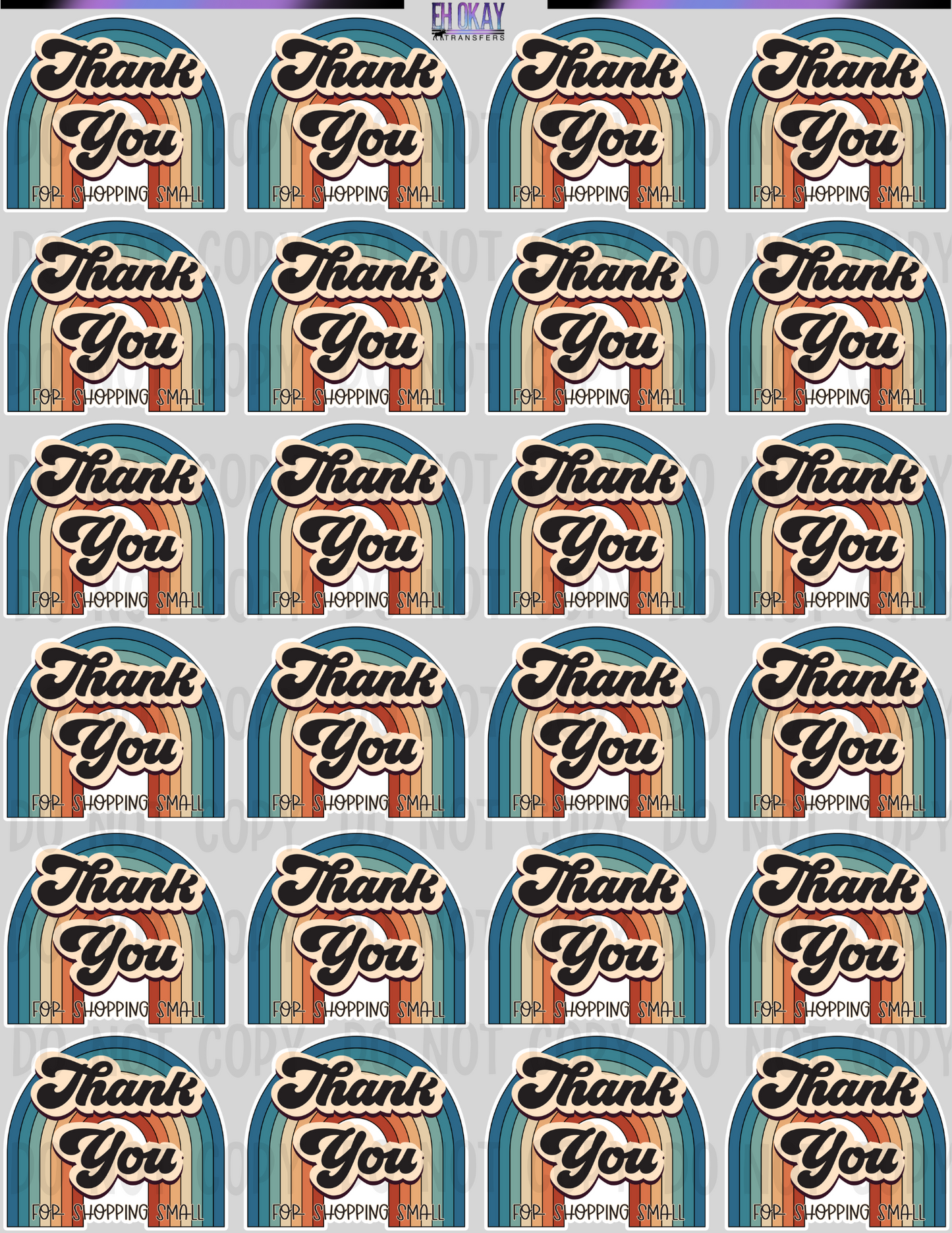 Thank you - Vinyl sticker sheet