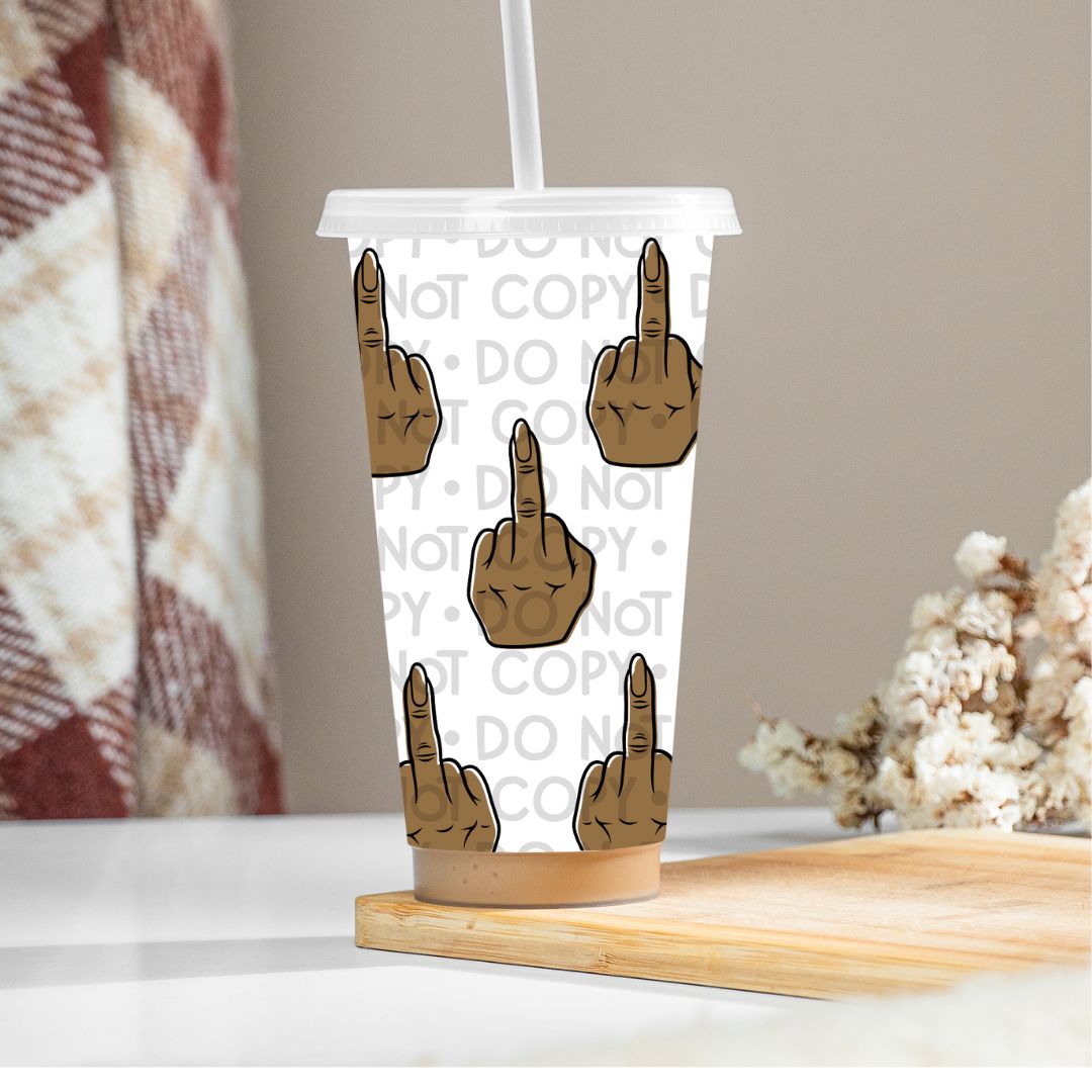 Middle Finger - UV DTF 24oz Wrap