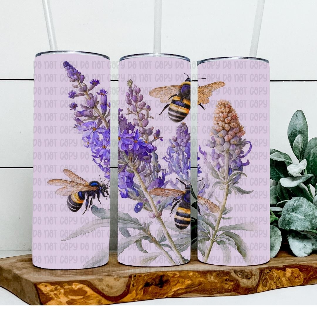 Bees - Sublimation 20oz Skinny Straight Wrap