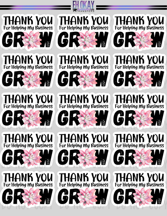 Thank you - Vinyl sticker sheet