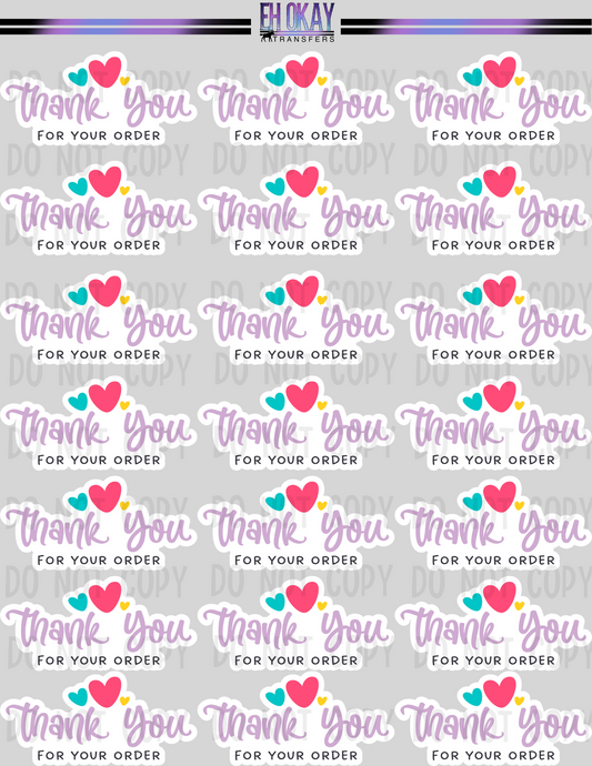 Thank you - Vinyl sticker sheet