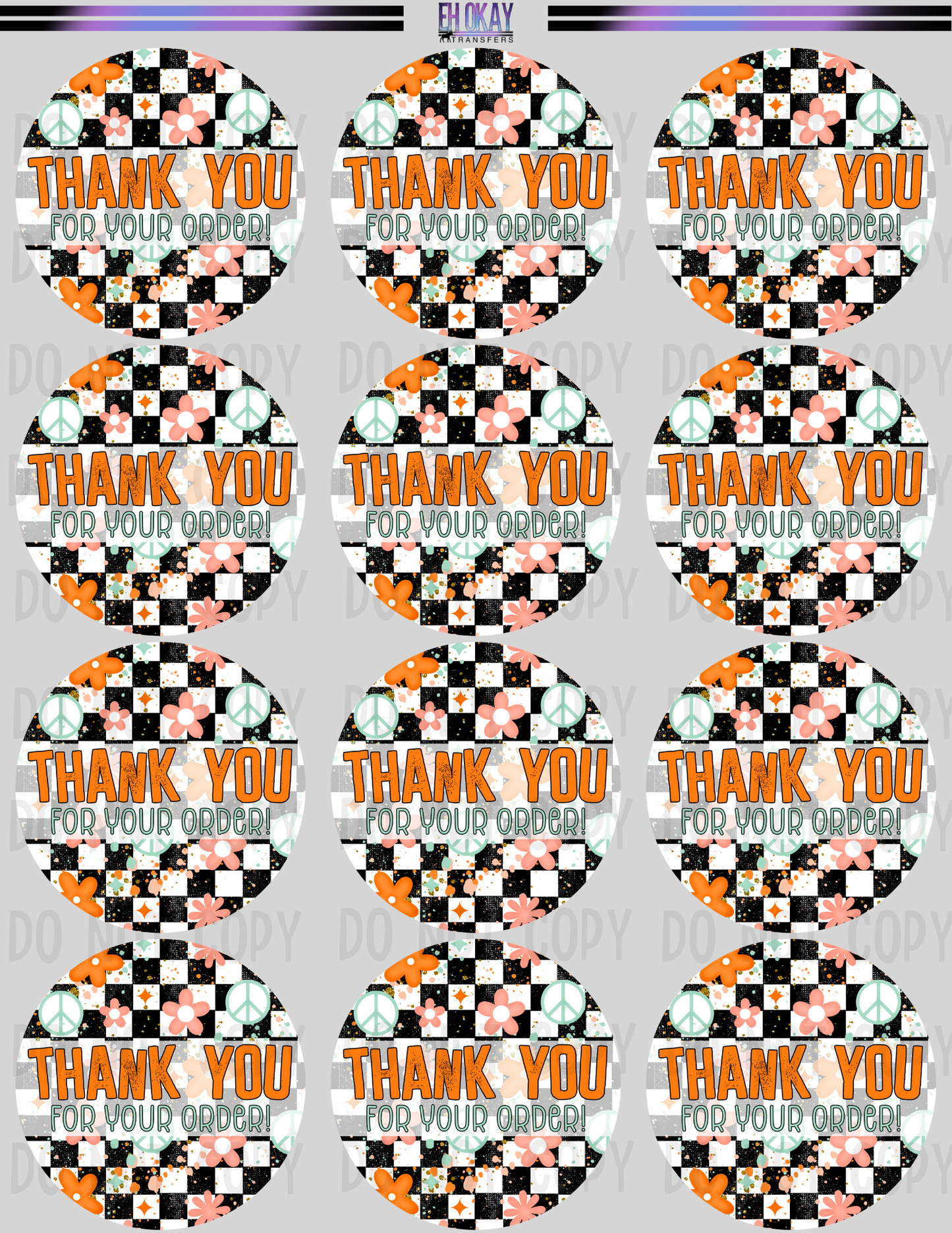 Thank you - Vinyl sticker sheet