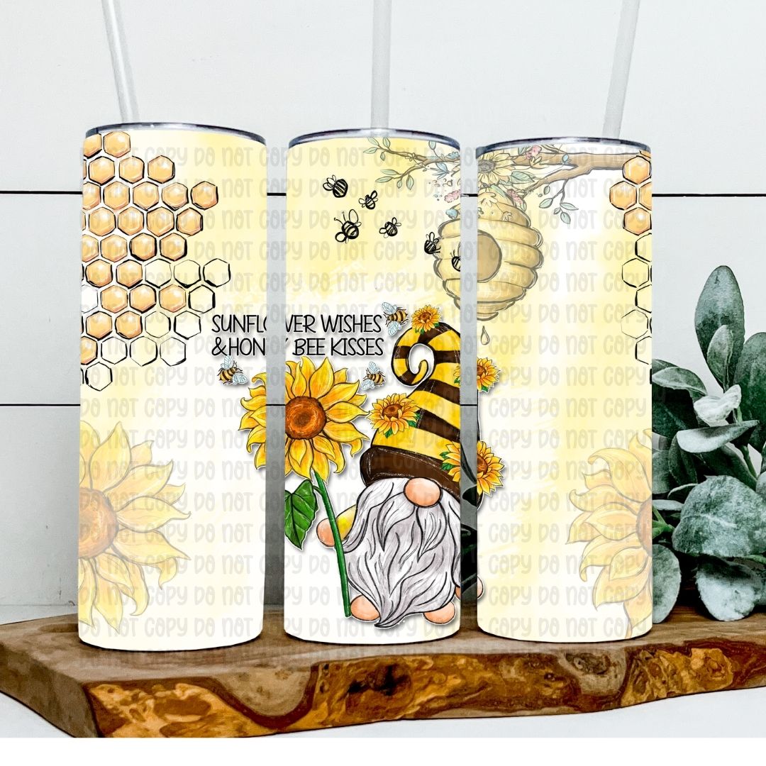 Sunflower Wishes - Sublimation 20oz Skinny Straight Wrap