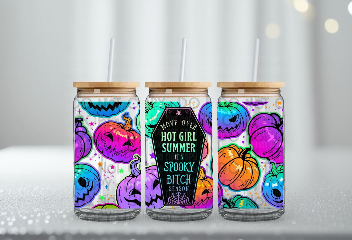 Spooky Bitch Season Wrap 16oz - UV DTF