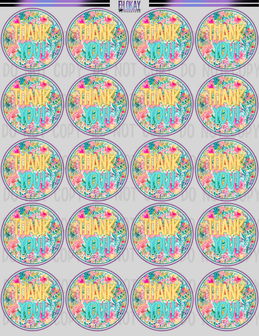 Thank you - Vinyl sticker sheet