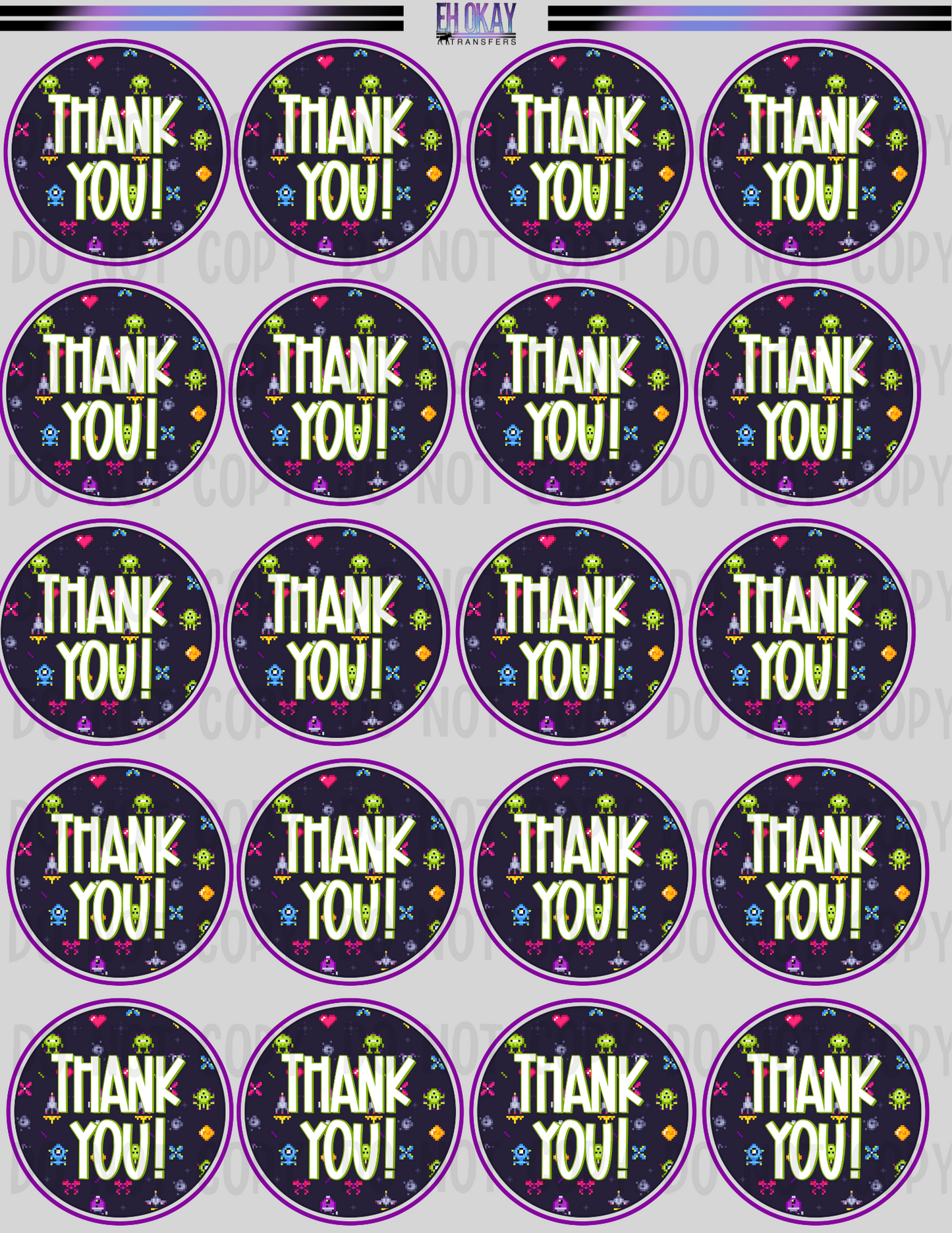 Thank you - Vinyl sticker sheet