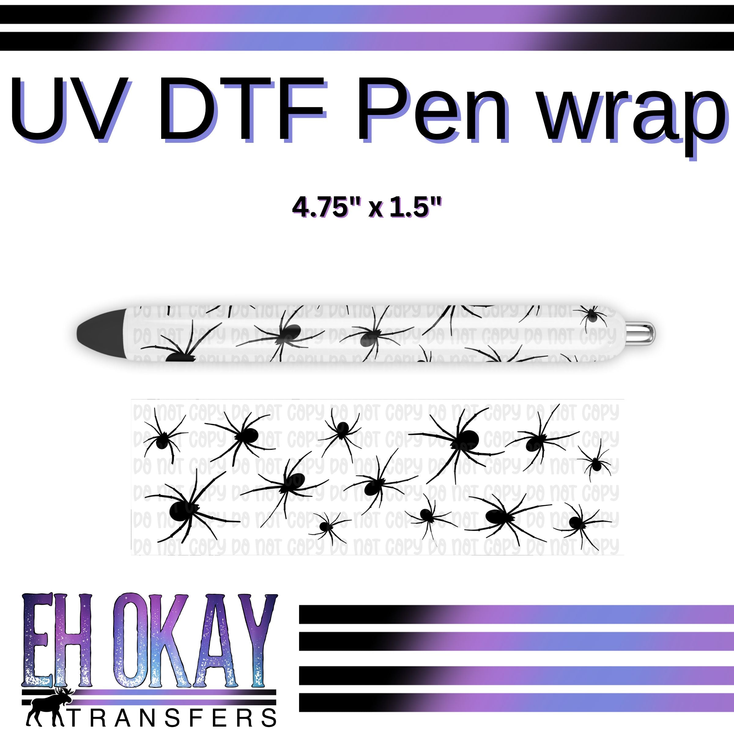 Spiders Pen Wrap - UV DTF – Eh Okay Transfers