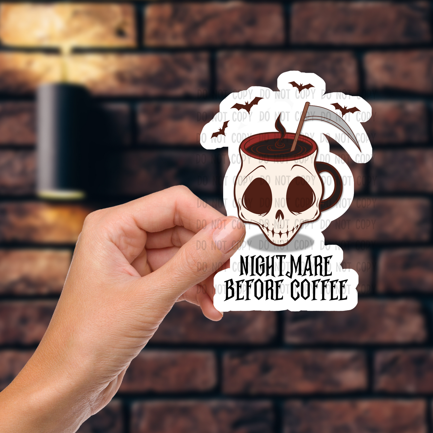 Nightmare before coffee - Vinyl Sticker