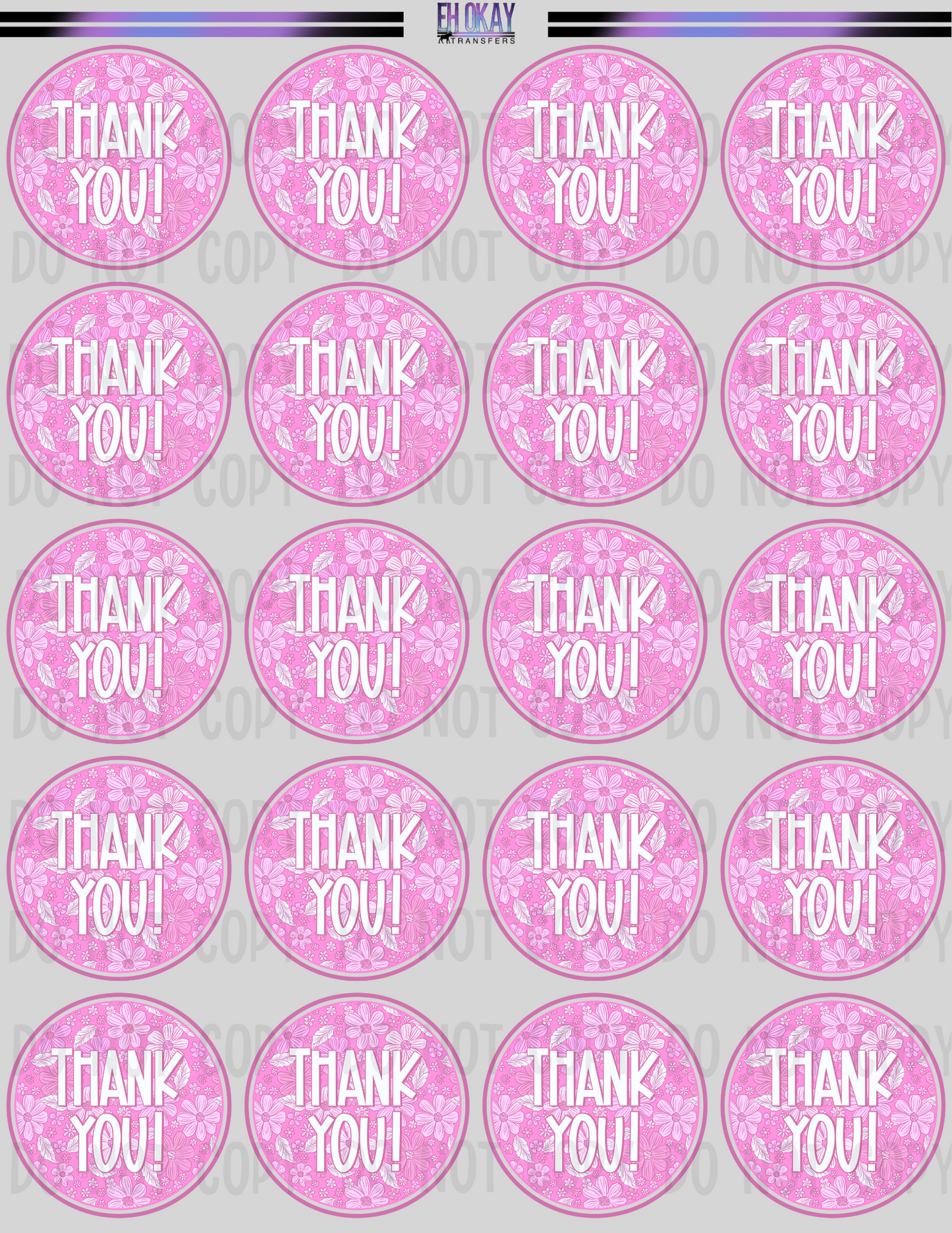 Thank you - Vinyl sticker sheet