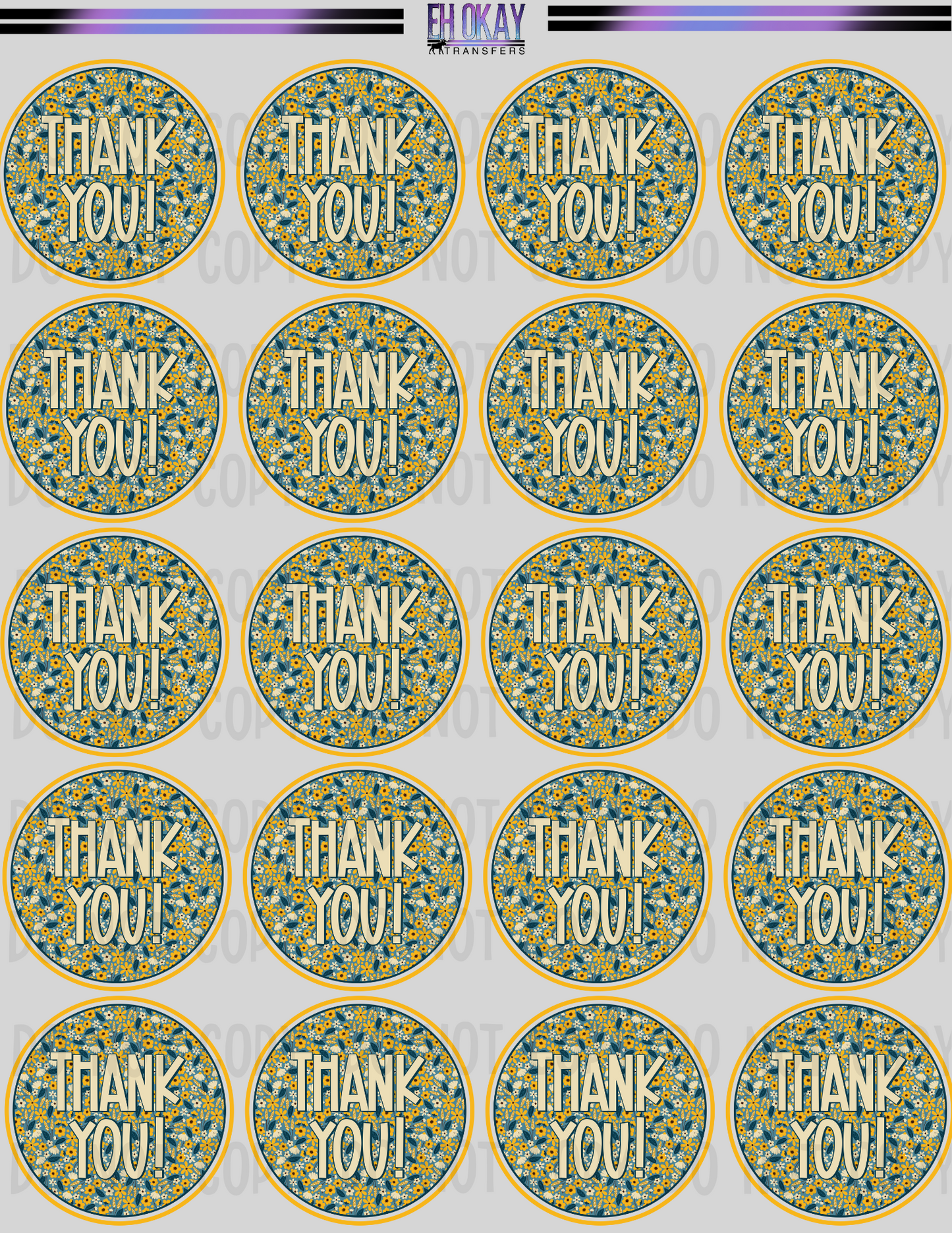 Thank you - Vinyl sticker sheet