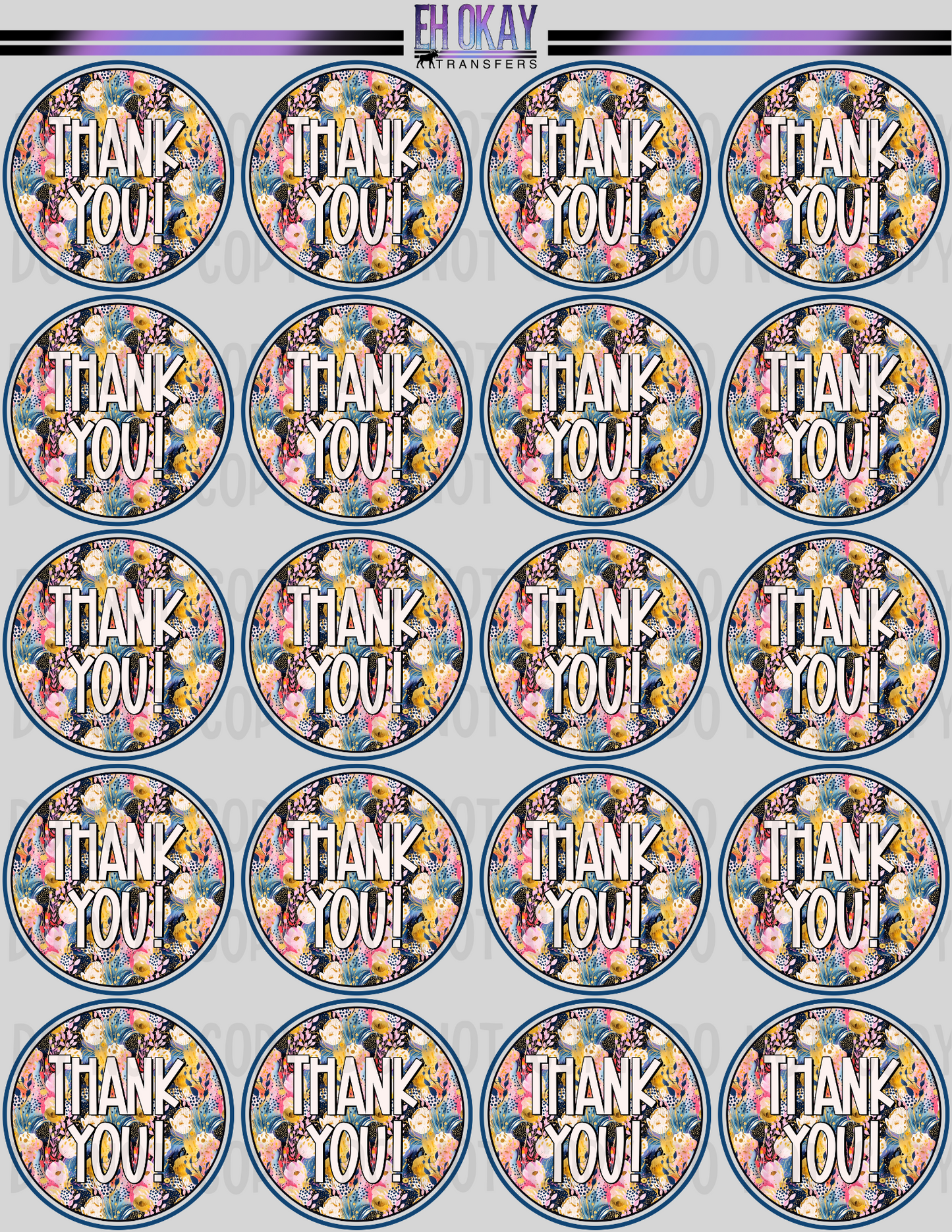 Thank you - Vinyl sticker sheet