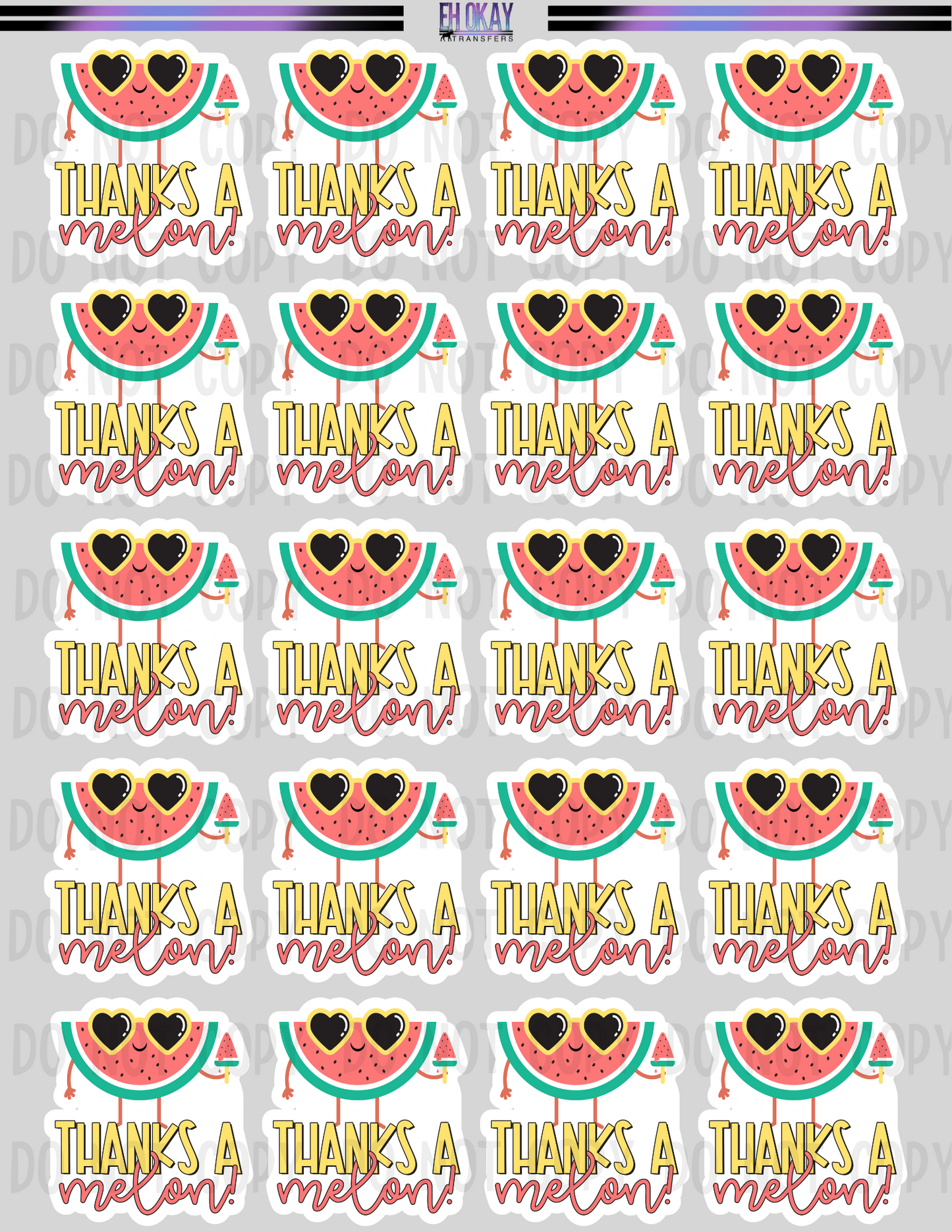 Thanks - Vinyl sticker sheet