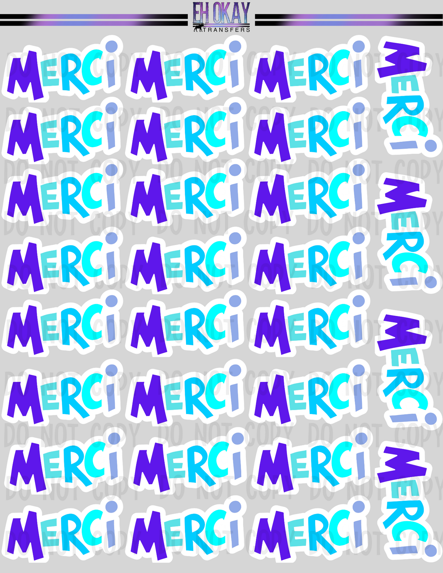 Merci - Vinyl sticker sheet