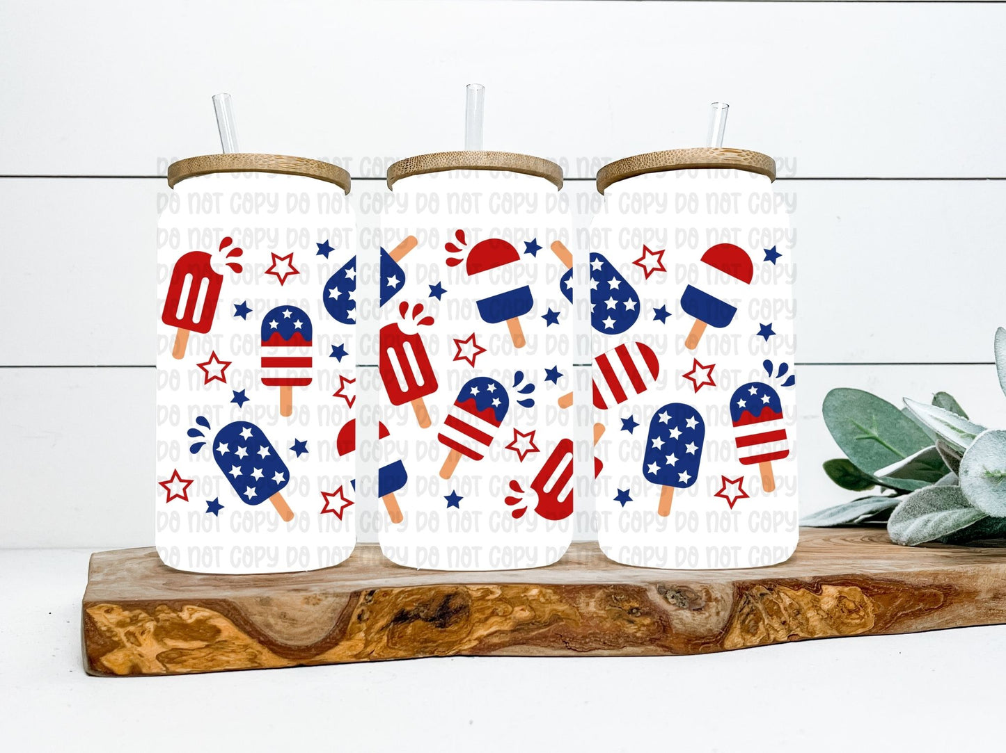 Patriotic Popsicle Wrap 16oz - UV DTF