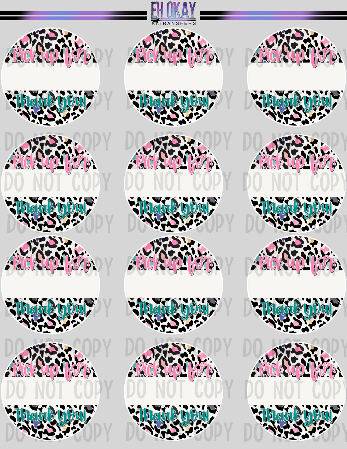 Transfer Stickers Round Round Pick up - Vinyl sticker sheet – Eh Okay Transfers