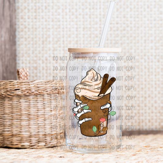 Christmas skellie hot chocolate - UV DTF Decal