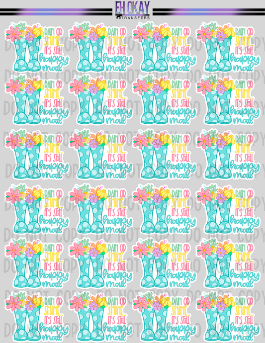 Rain or shine Happy Mail - Vinyl sticker sheet