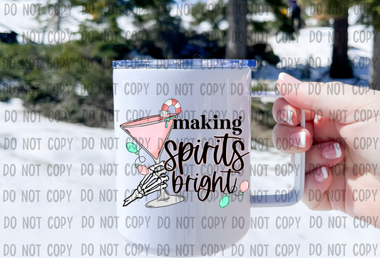 Making Spirits Bright - UV DTF Decal