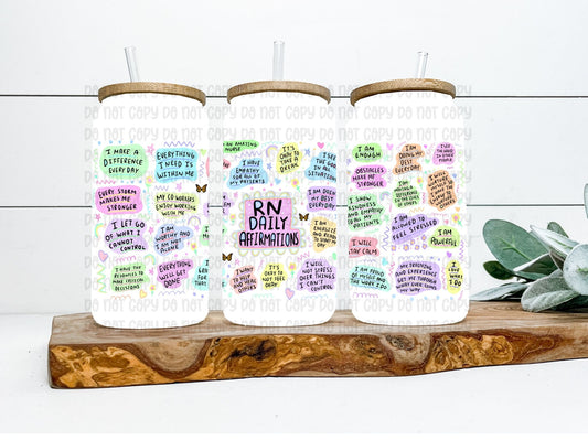 RN Daily Affirmations Wrap 16oz - UV DTF