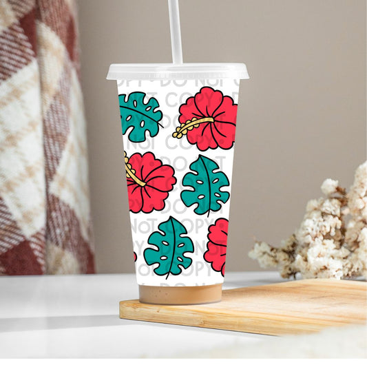 Hibiscus Flower  - UV DTF 24oz Wrap