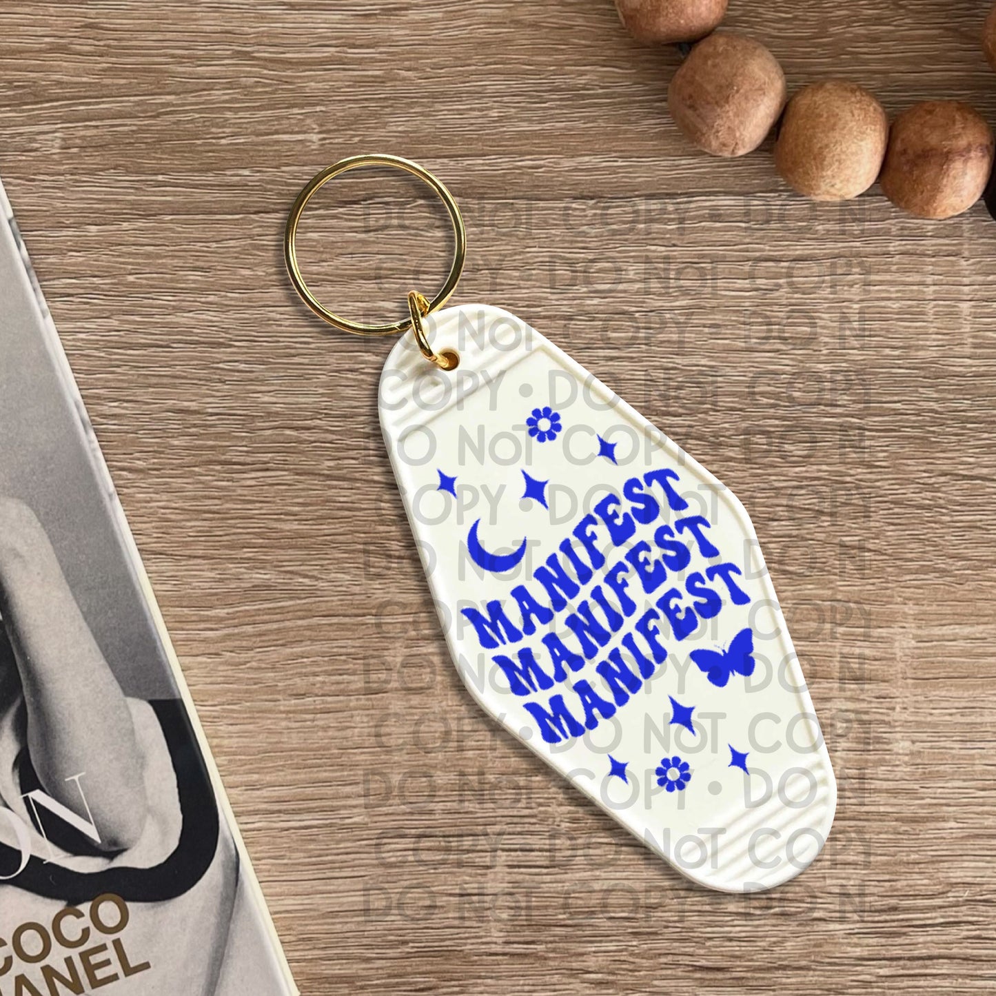 Manifest Blue - UV DTF Keychain Decal