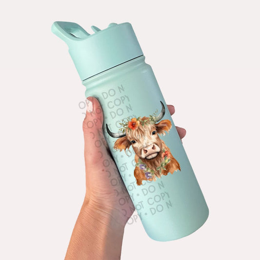 Floral Cow - UV DTF Decal