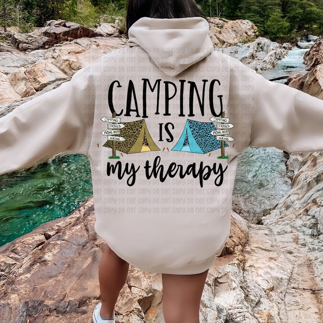 Camping Is My Therapy - DTF