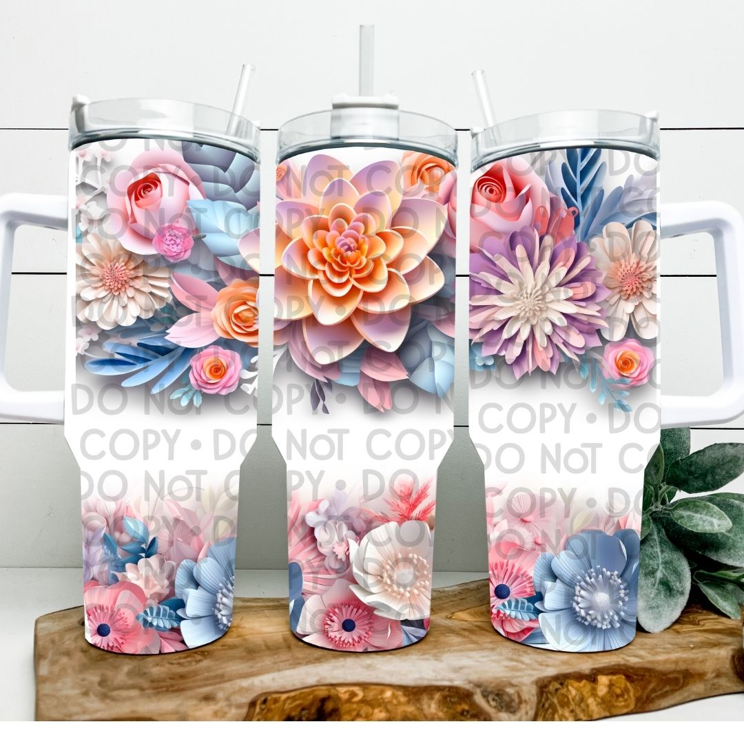 Florals - 40oz  Sublimation Wrap