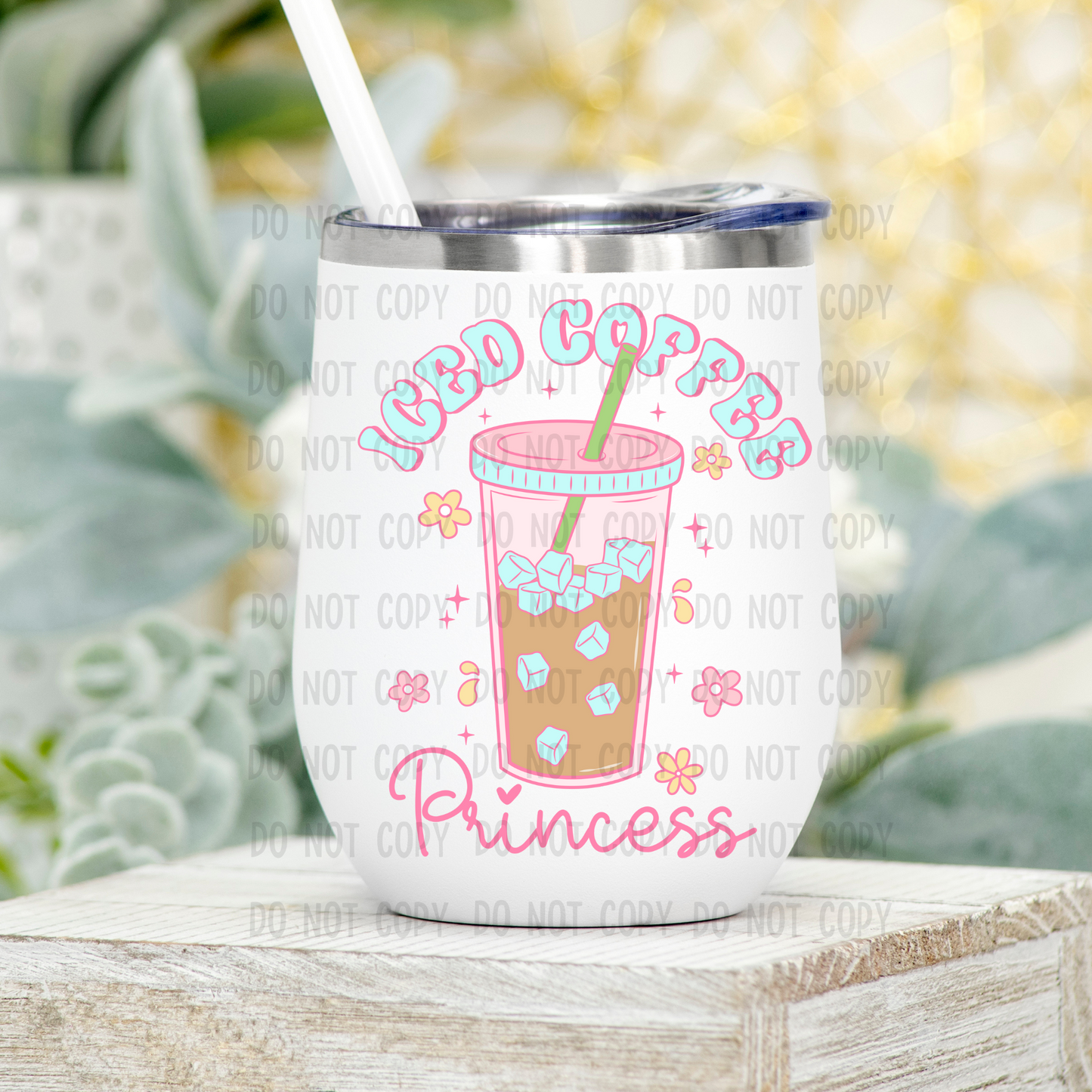 Iced coffee princess - UV DTF Decal