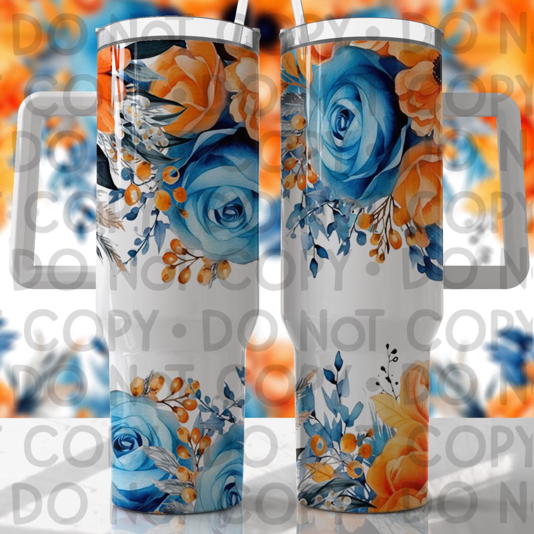 Flowers - 40oz  UV DTF Wrap