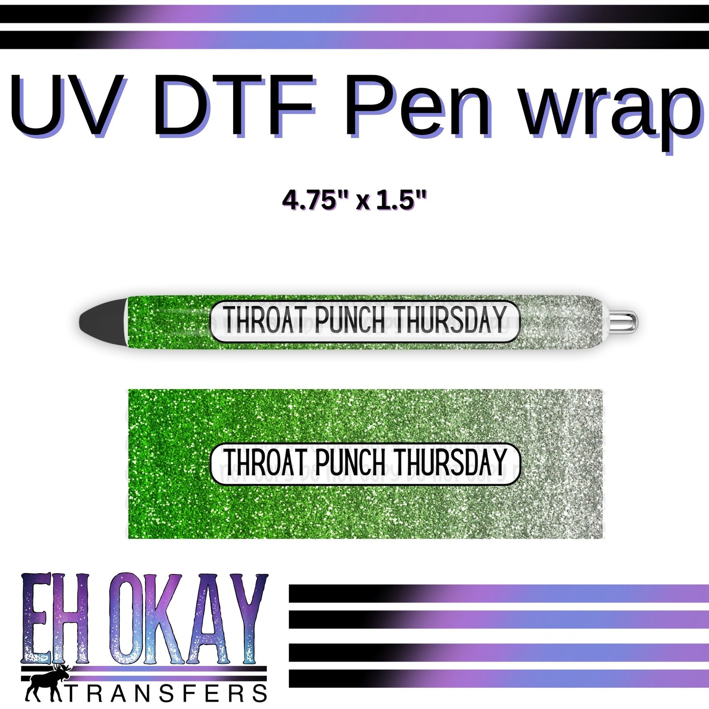 Throat Punch Thursday Pen Wrap - UV DTF