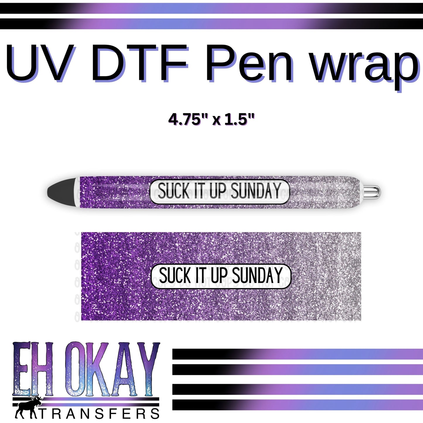 Suck It Up Sunday Pen Wrap - UV DTF