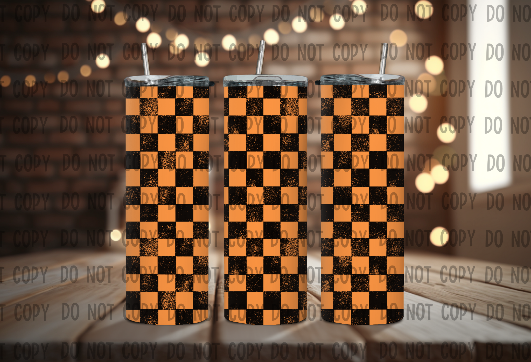 Orange Code Sublimation Orange Plaid - Sublimation 20oz Straight Wrap – Eh Okay Transfers