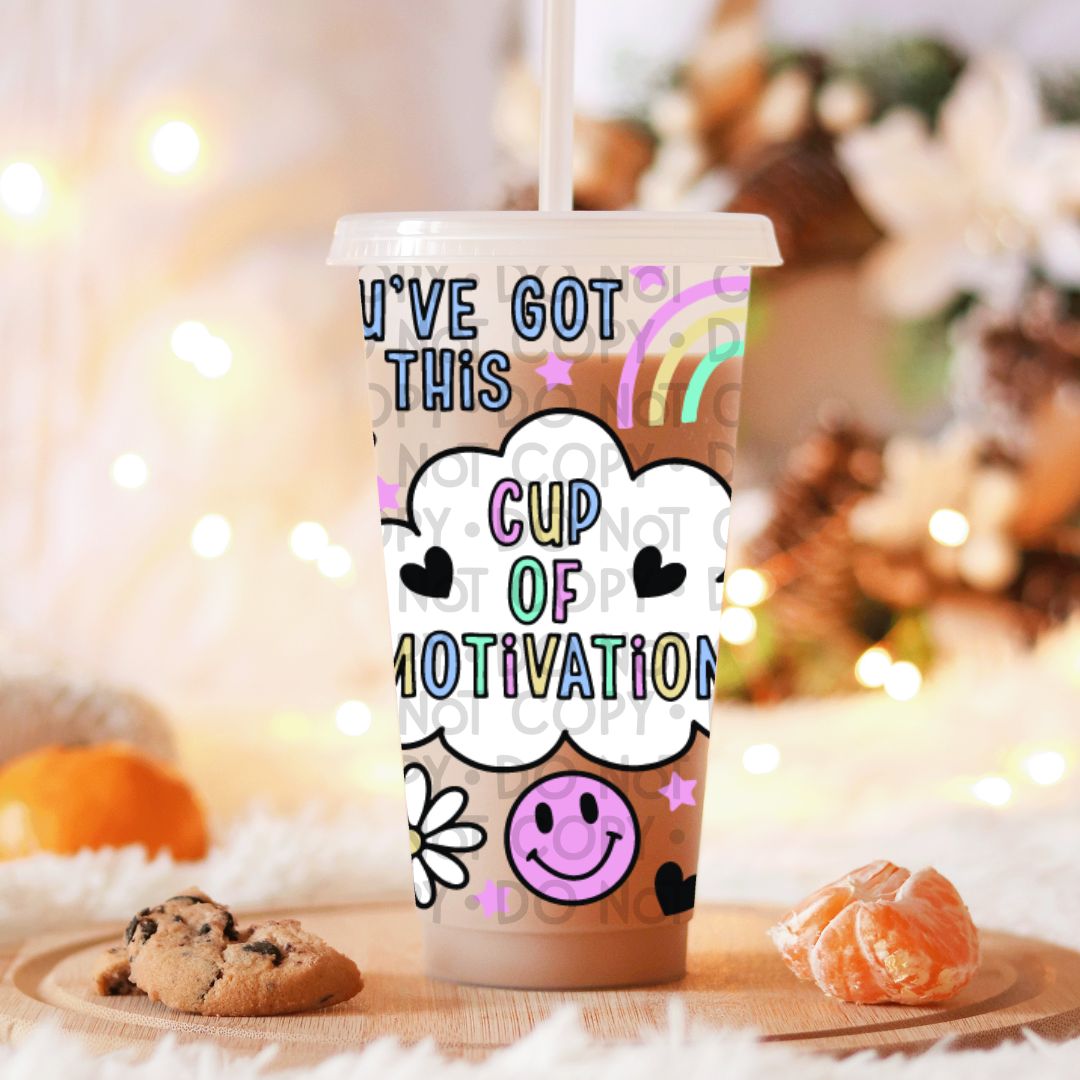 Cup Of Motivation - UV DTF 24oz Wrap