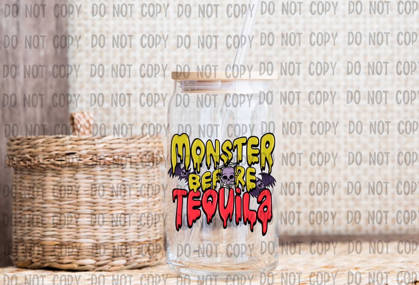 Monster Before Tequila - UV DTF Decal