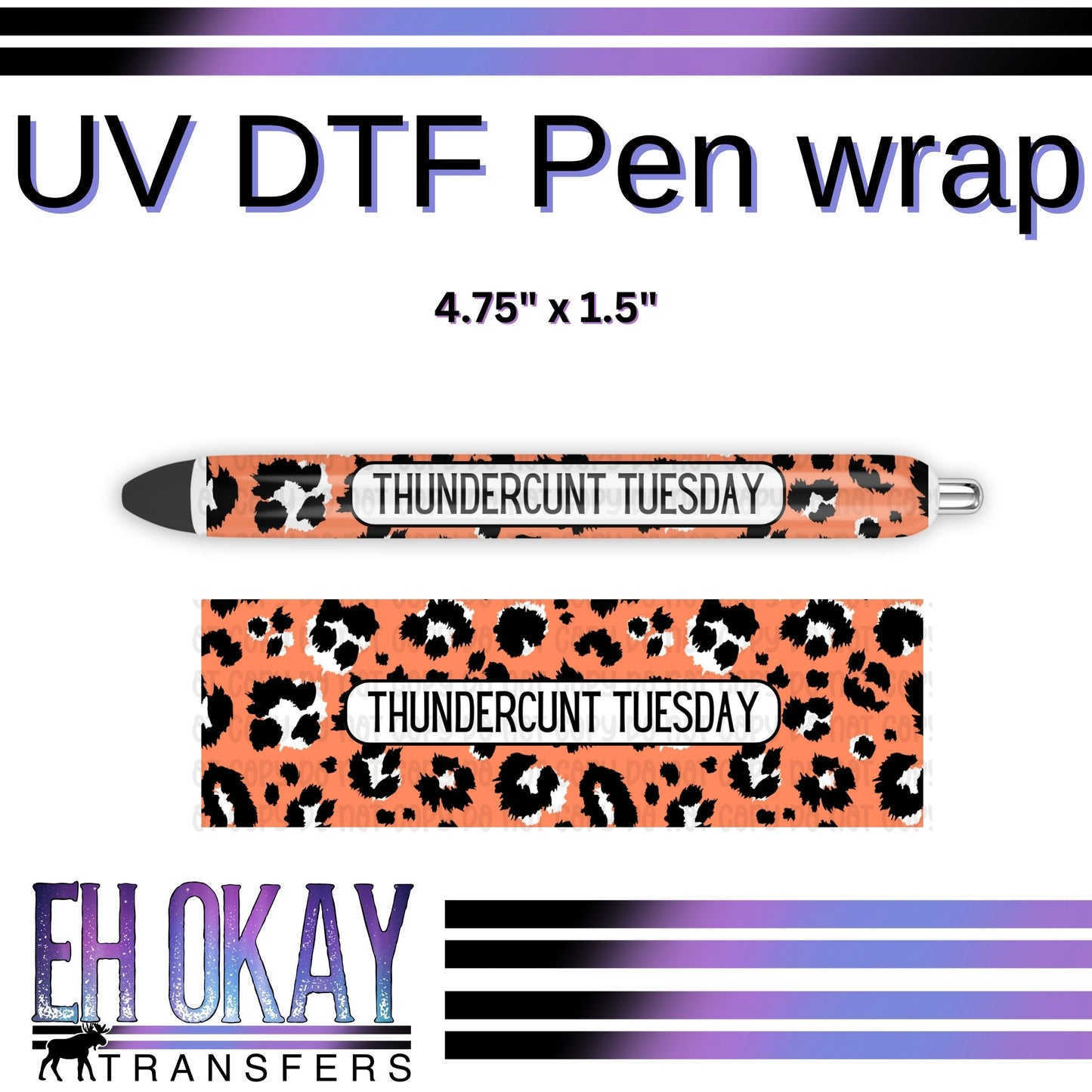 Thundercunt Tuesday Pen Wrap - UV DTF