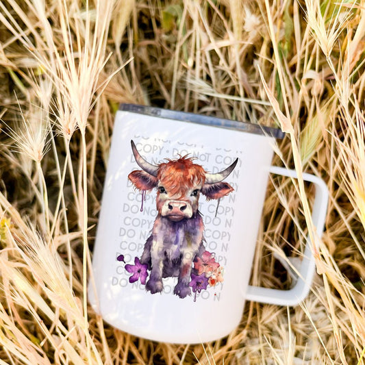 Baby Highland Cow - UV DTF Decal
