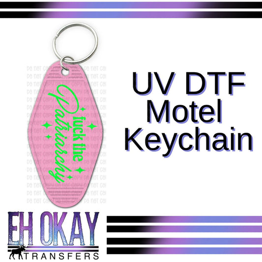 Fuck The Patriarchy Green - UV DTF Keychain Decal
