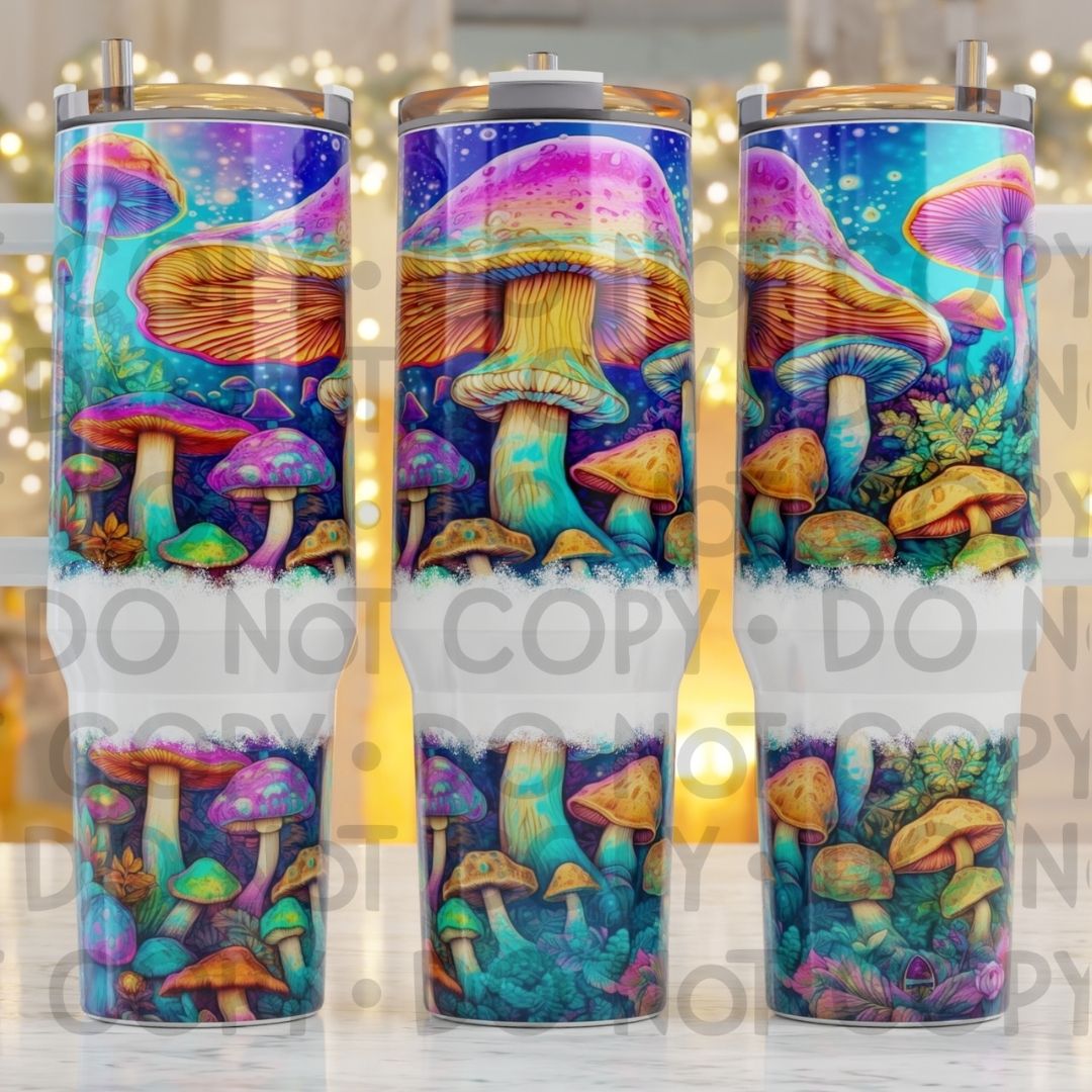 Mushrooms - 40oz  Sublimation Wrap