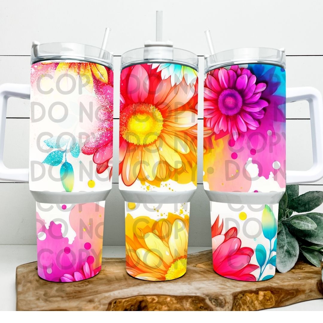 Flowers - 40oz Sublimation Wrap – Eh Okay Transfers