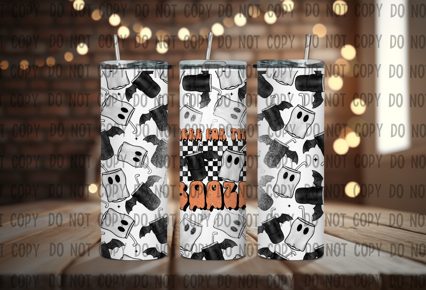 Here for the booze - Sublimation 20oz Straight Wrap