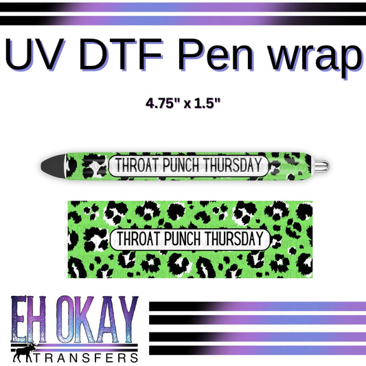 Throat Punch Thursday Pen Wrap - UV DTF