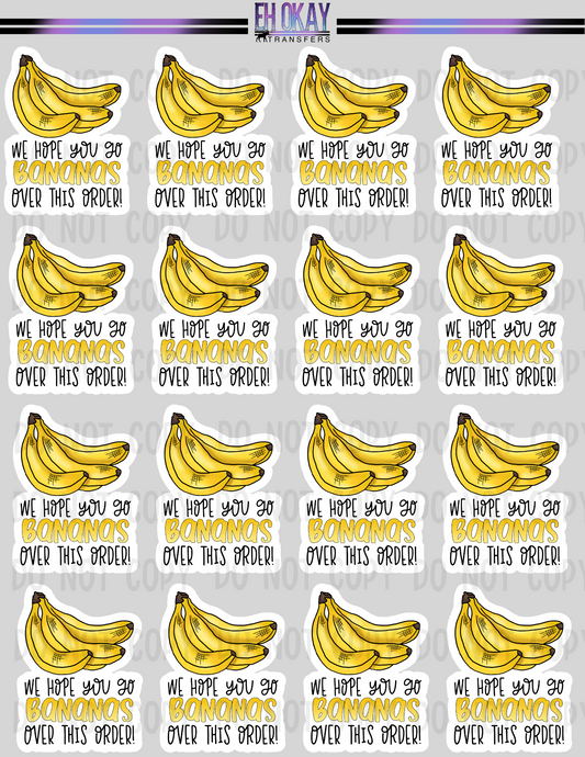 Bananas - Vinyl sticker sheet