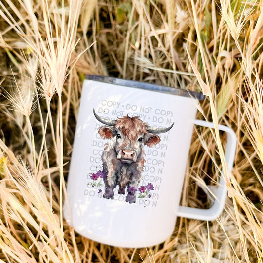 Floral Cow - UV DTF Decal