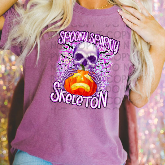 Spooky Sparkly Skeleton - DTF