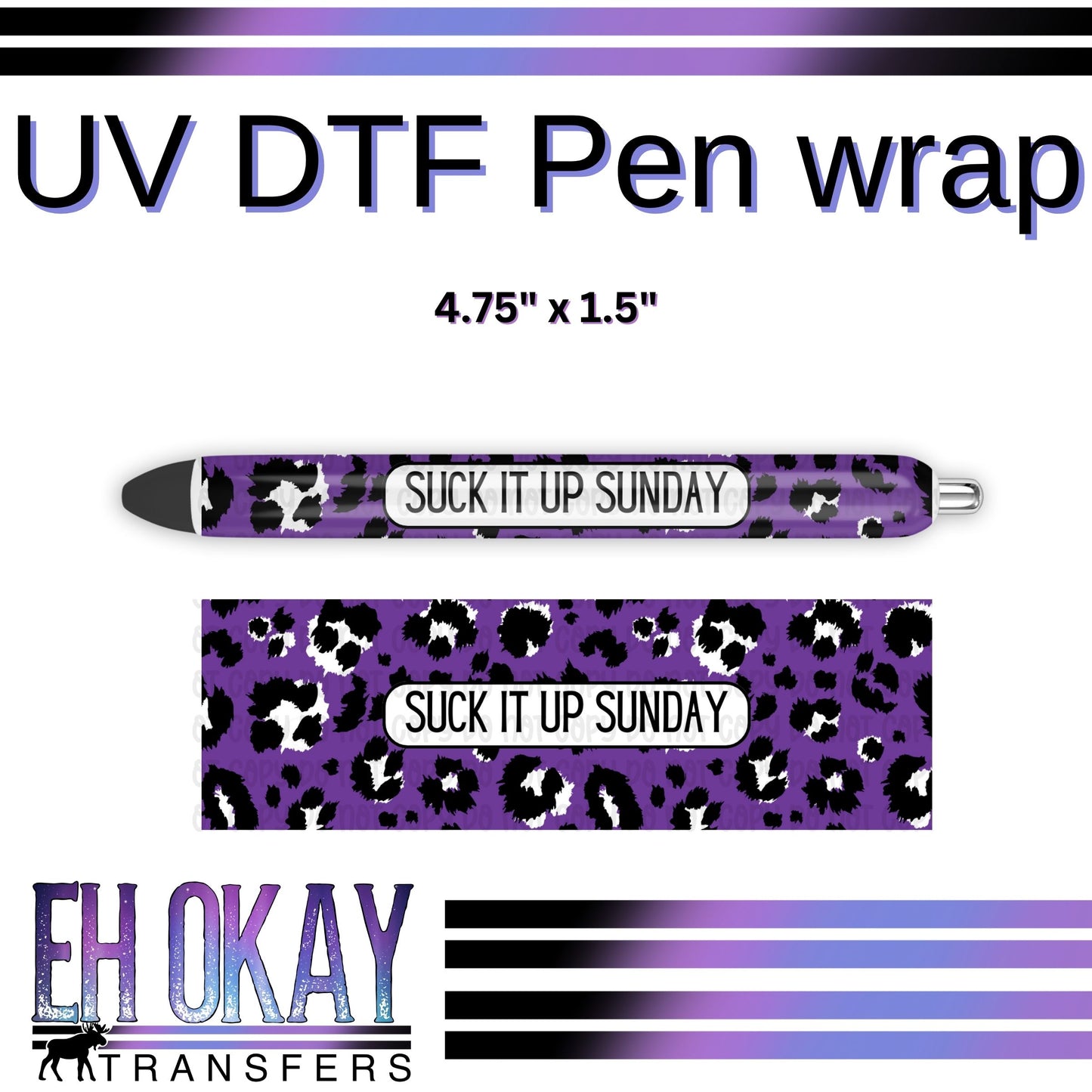 Suck It Up Sunday Pen Wrap - UV DTF