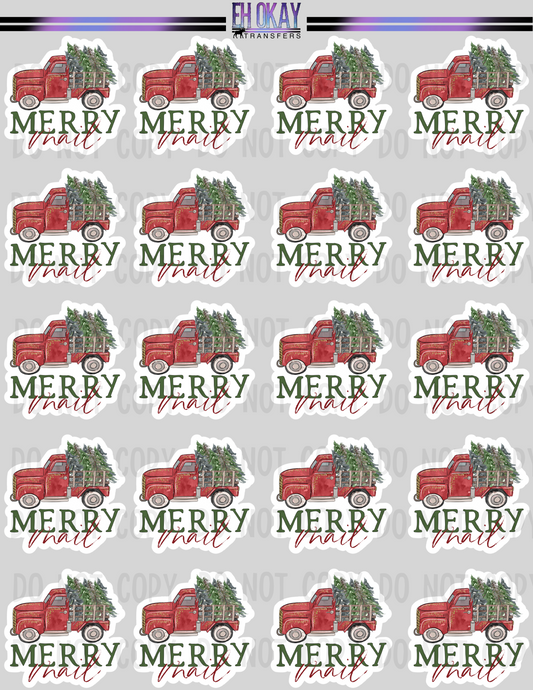 Merry Mail - Vinyl sticker sheet