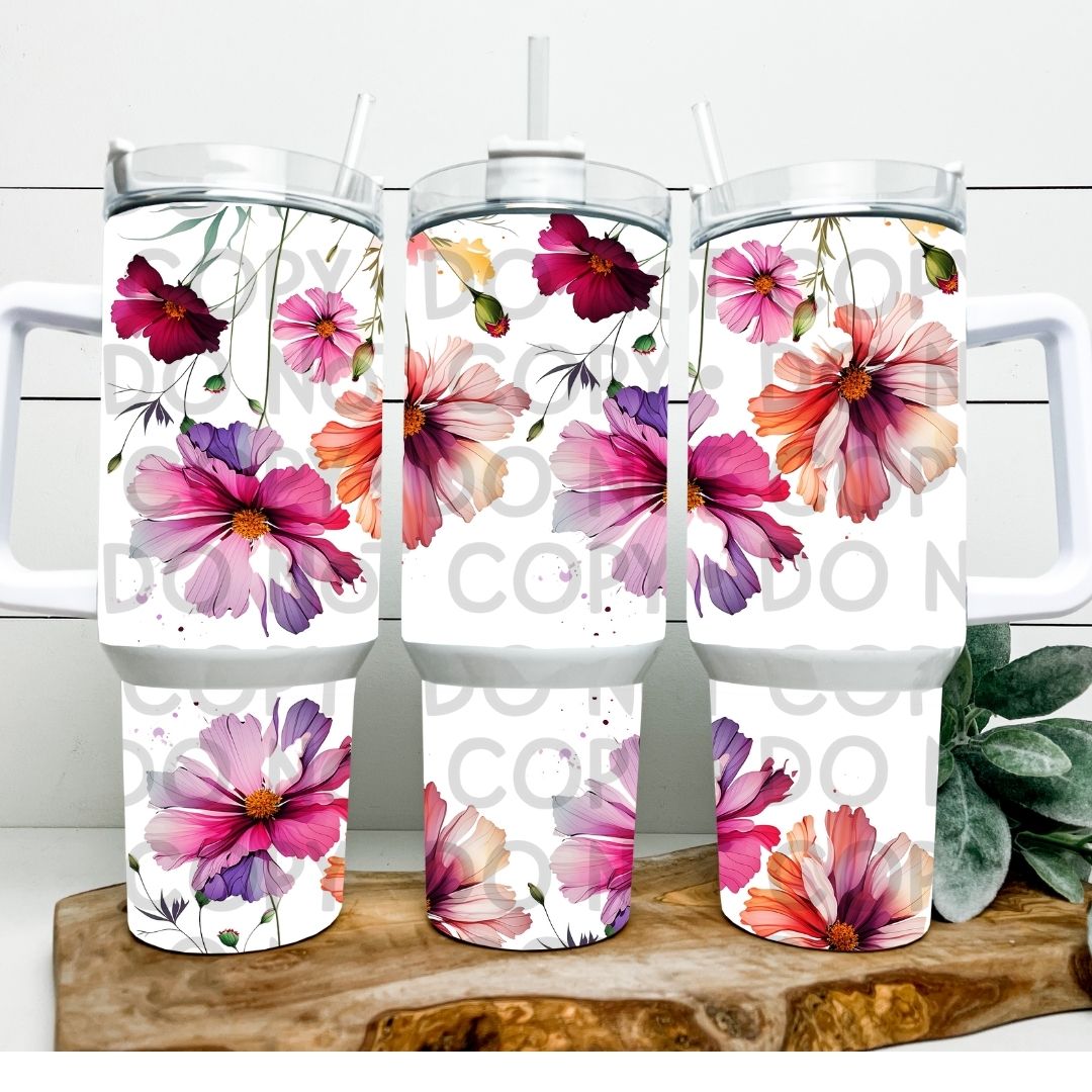 Flowers - 40oz  Sublimation Wrap