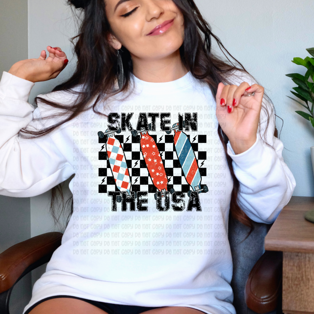 Skate In The USA - DTF